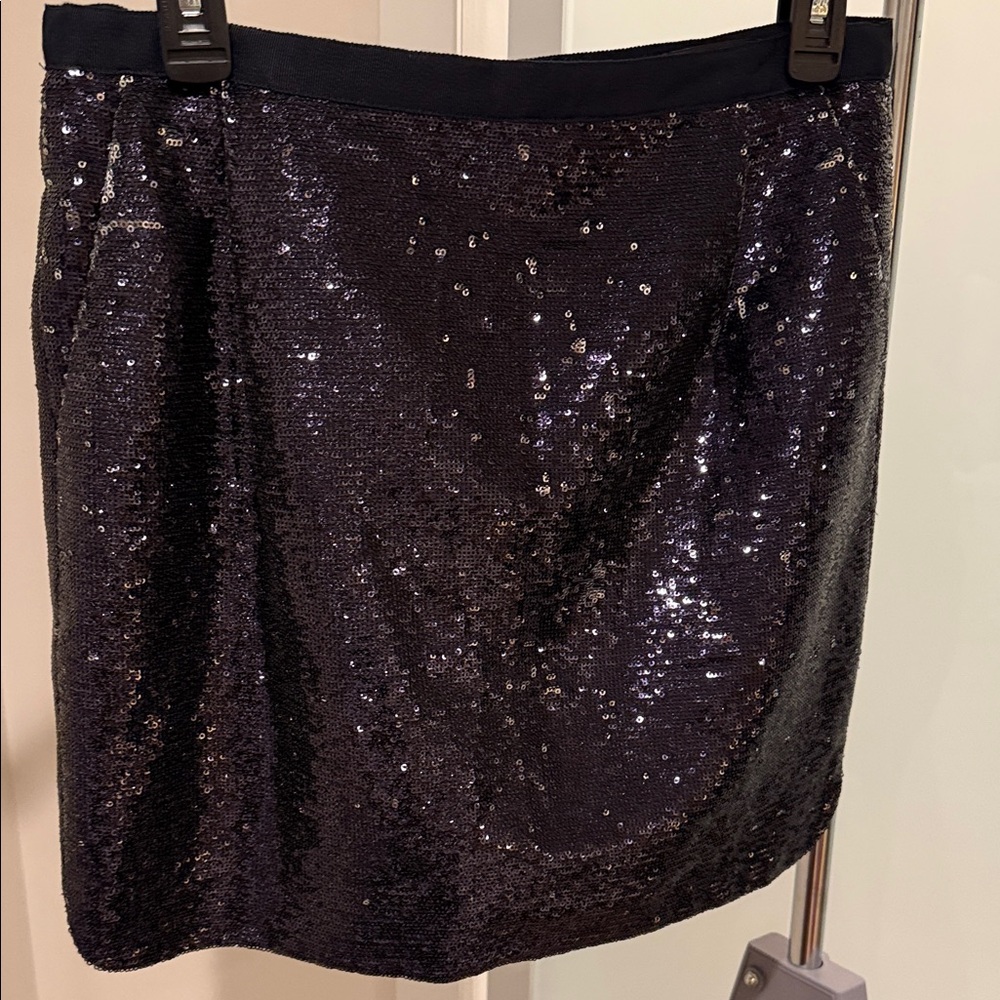 J.Crew Black Sequin Mini Skirt – Size 4 – NWT